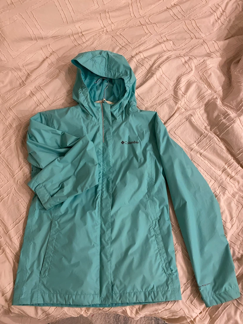 Columbia Teal Rain Jacket