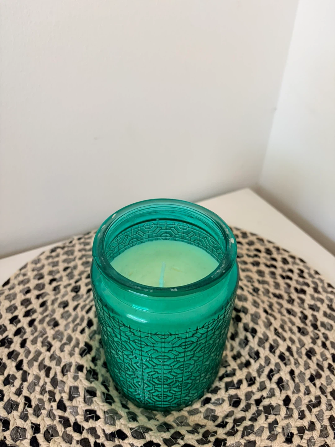 Teal Glass Jar Scented Candle - photo 2