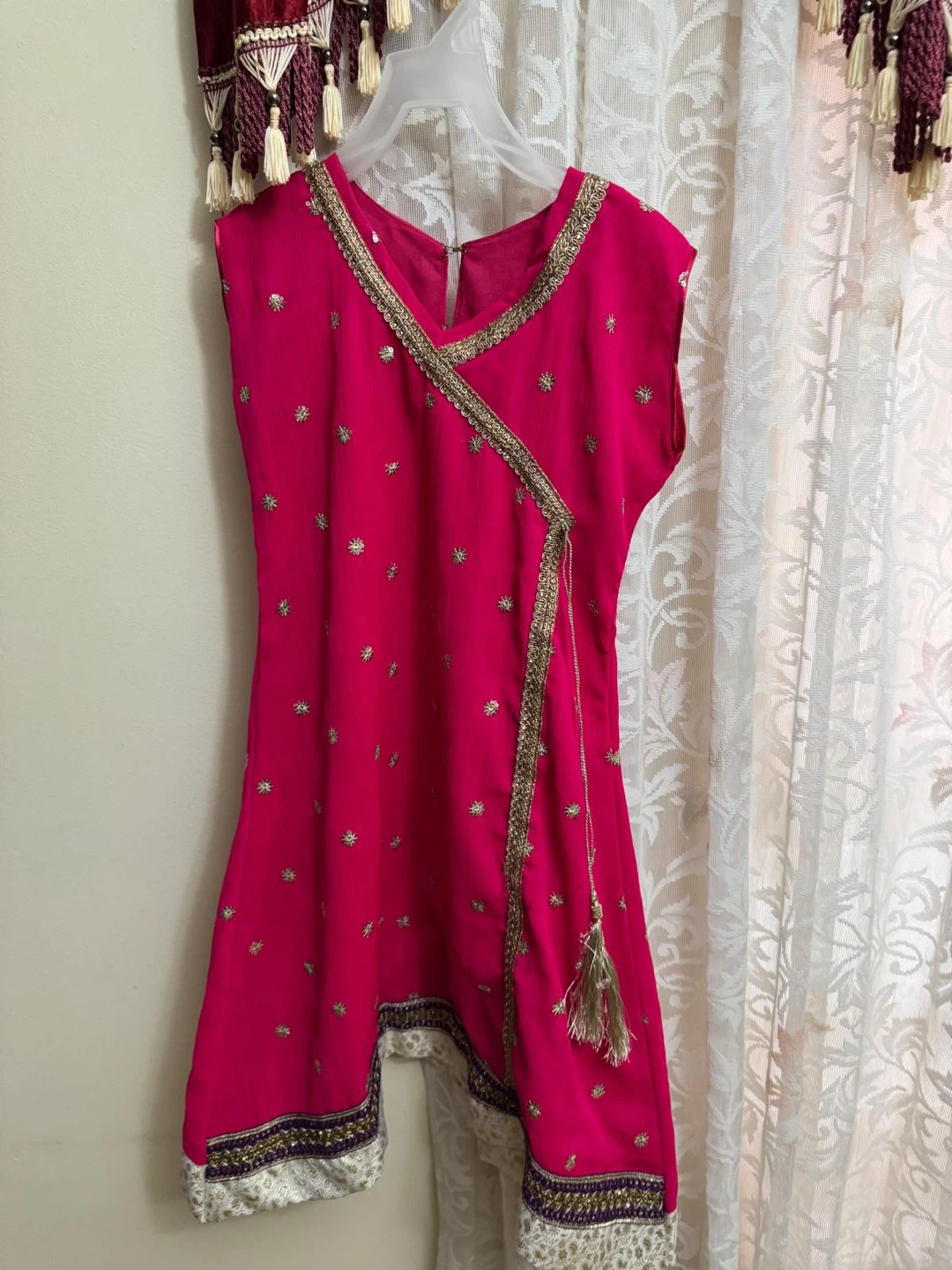 Girls Pink Ethnic Kurti