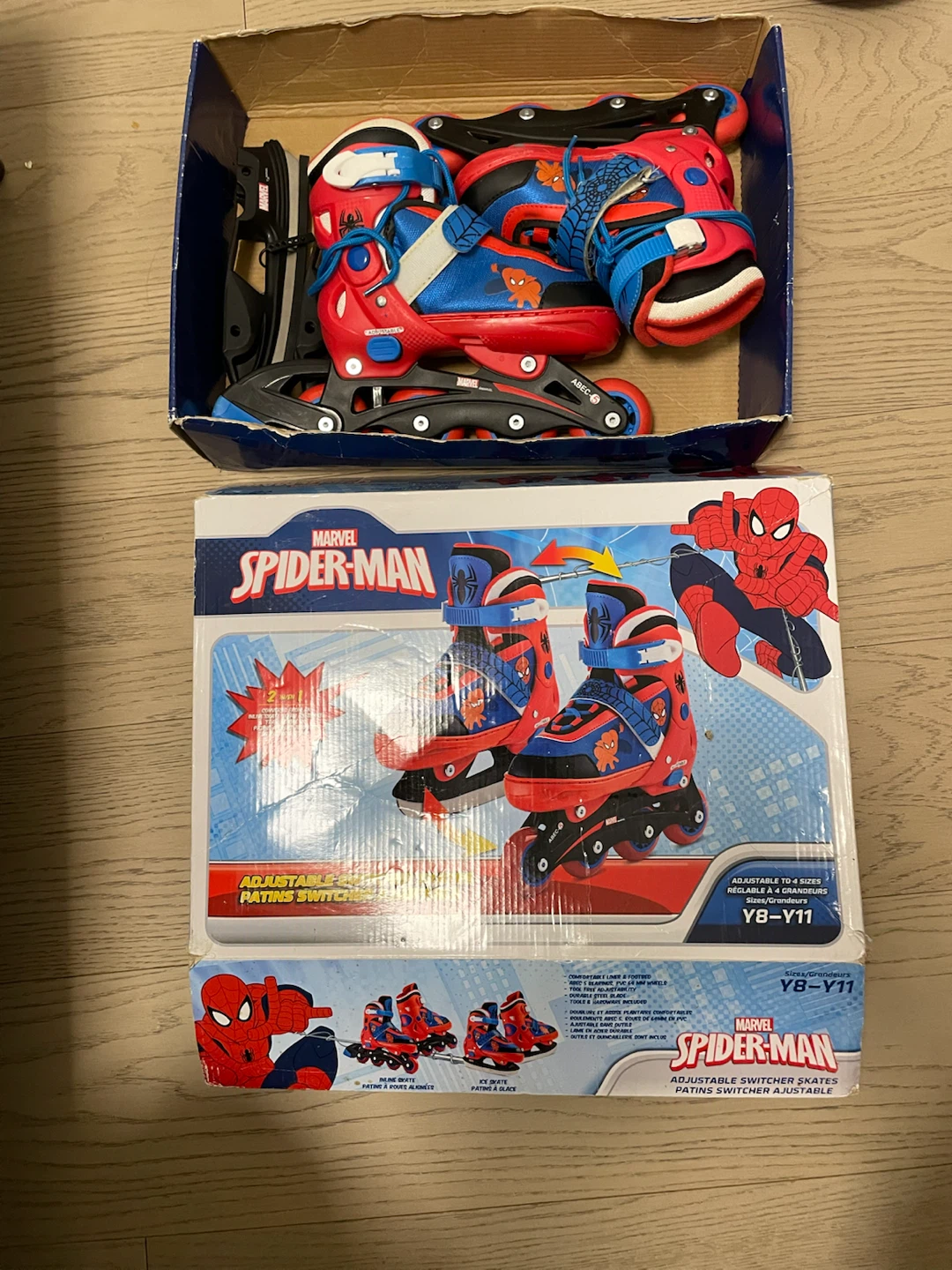 Marvel Spider-Man Adjustable Switcher Skates Y8-Y11