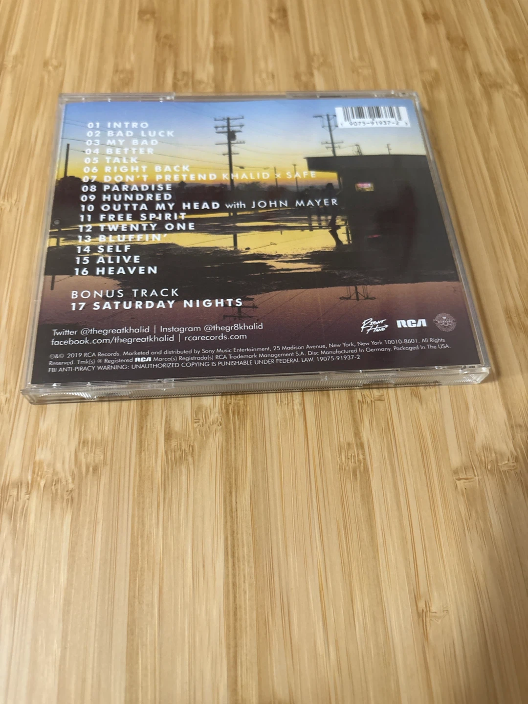 Khalid free spirit CD - photo 2