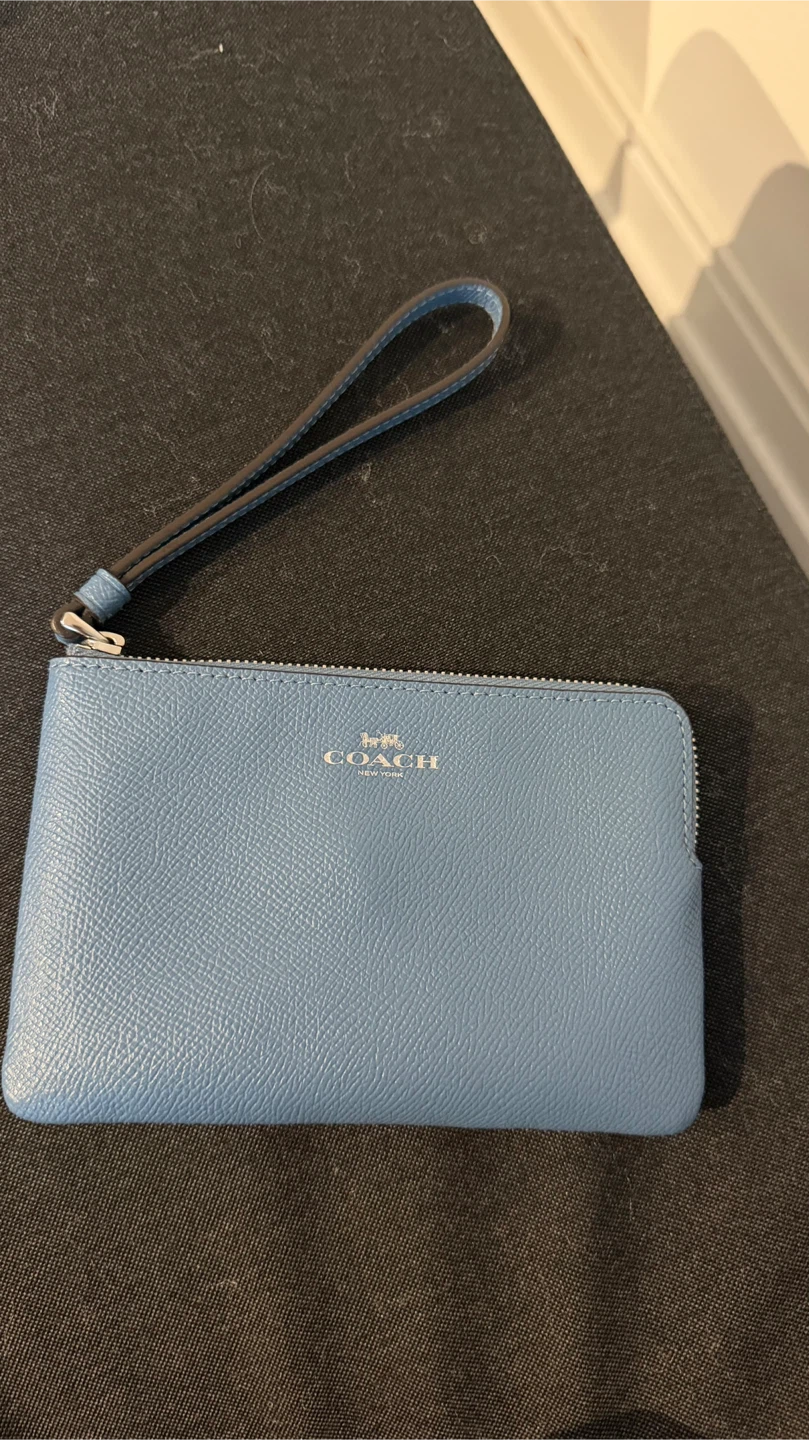 Blue Coach Wristlet