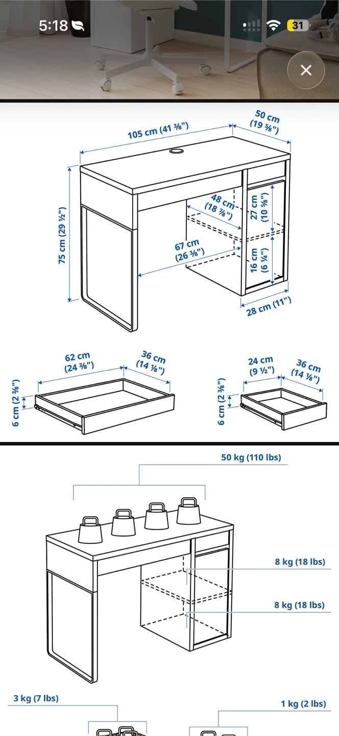 IKEA MICKE Desk - photo 2