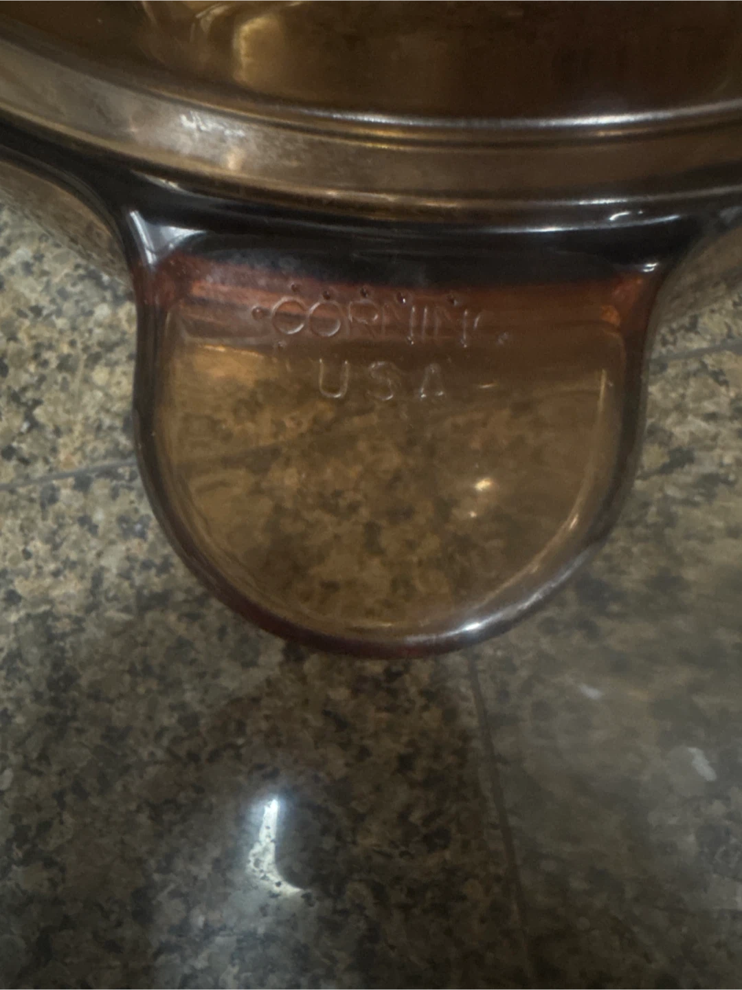 Vintage Corning Visions Amber casserole dish with lid - photo 2