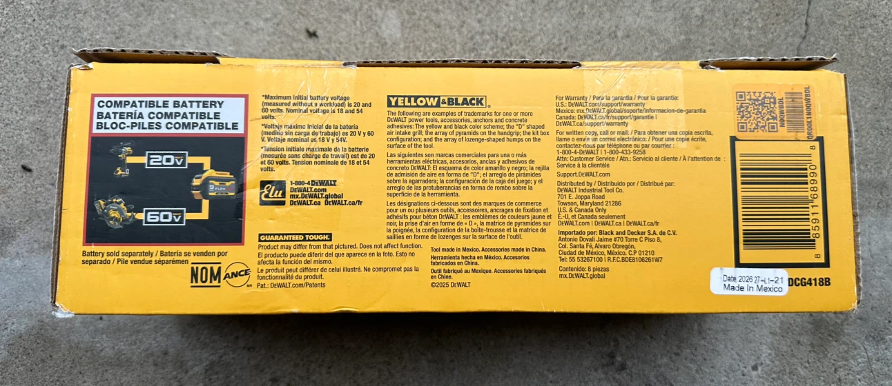 DEWALT FLEXVOLT 60V Max Grinder DCG418B - photo 2