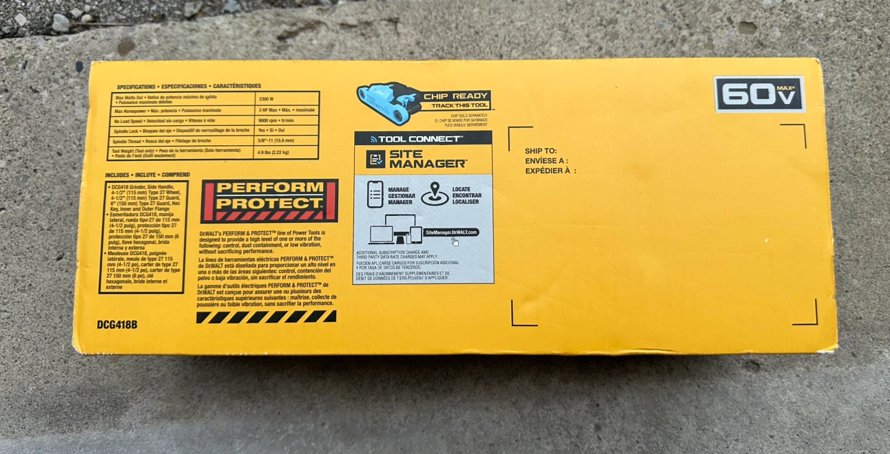 DEWALT FLEXVOLT 60V Max Grinder DCG418B - photo 3