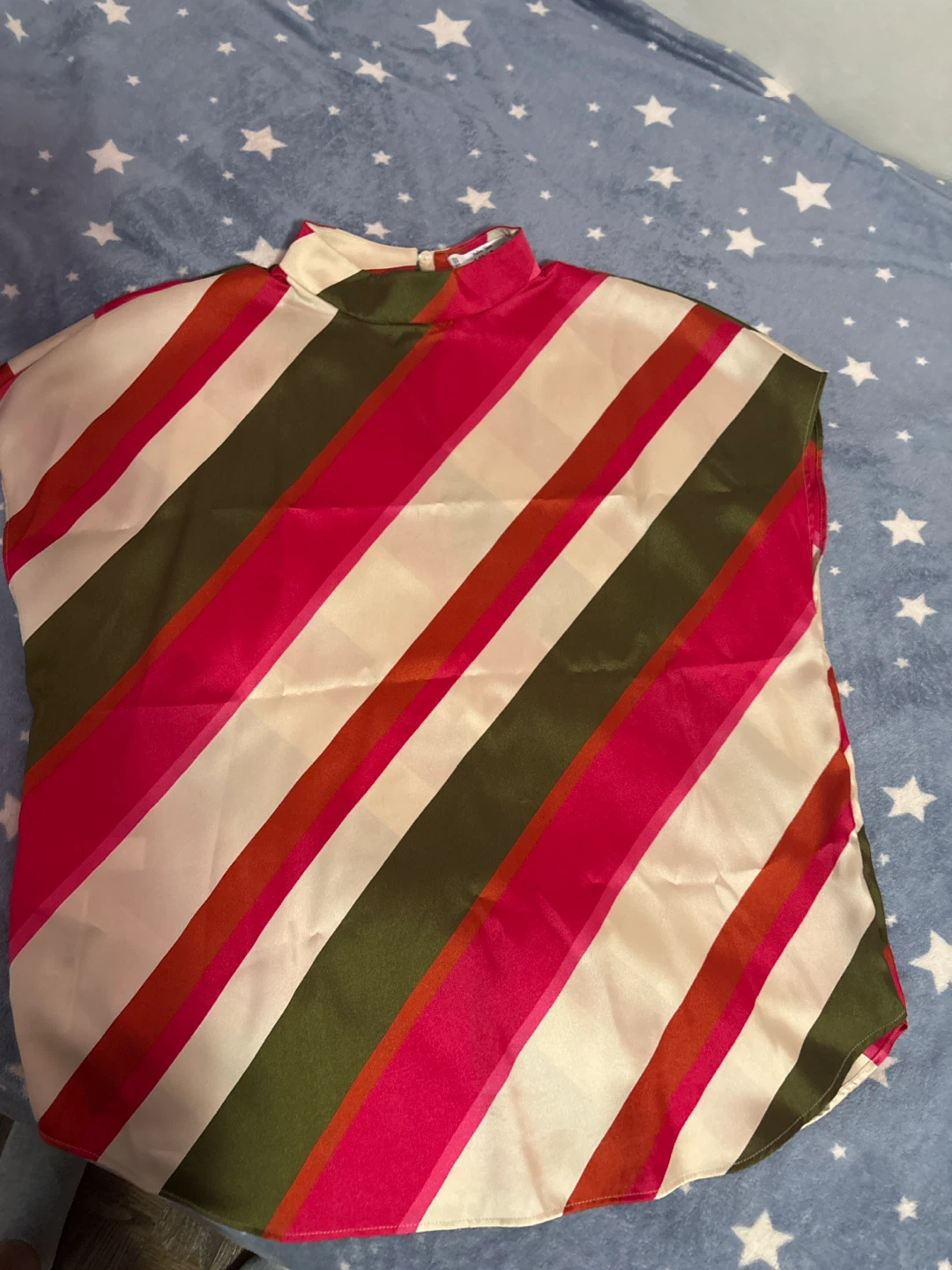 MNG Striped Italian Fabric Top