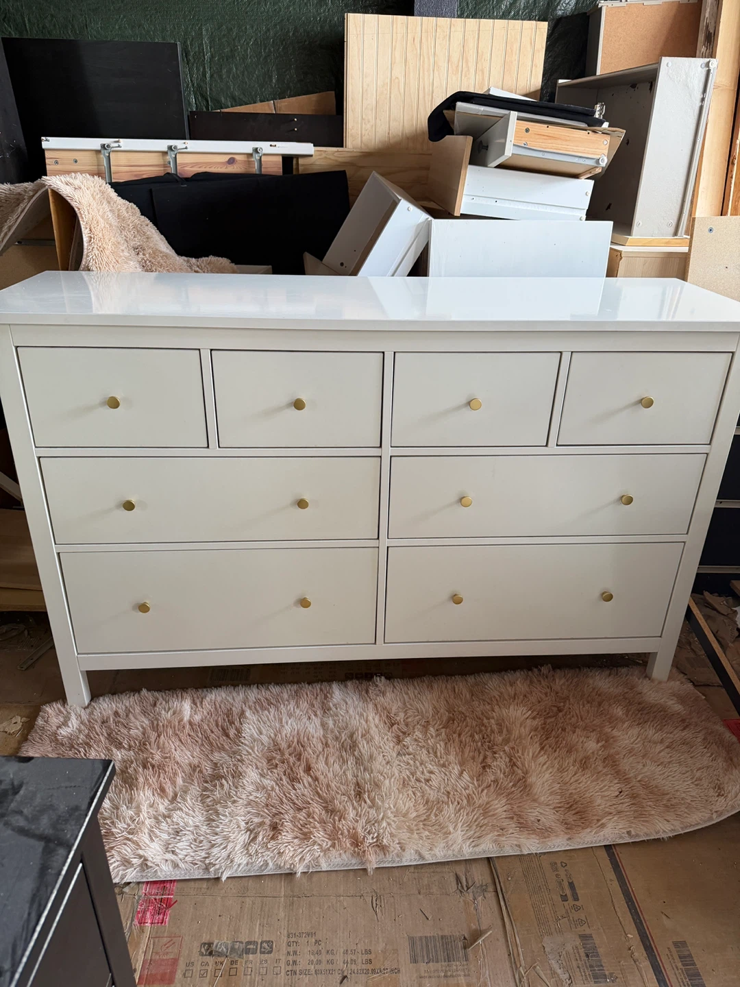 IKEA Hemnes 8-drawer White Dresser - photo 2