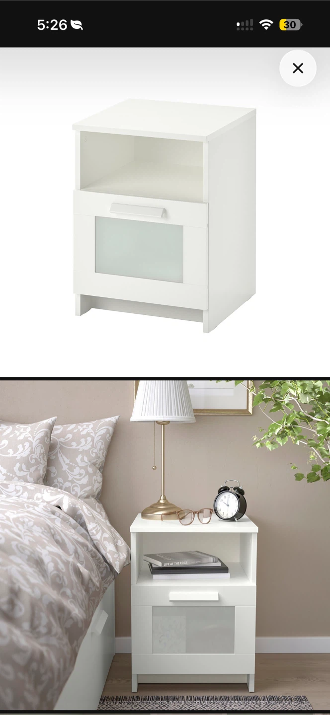 IKEA Malm White Nightstand