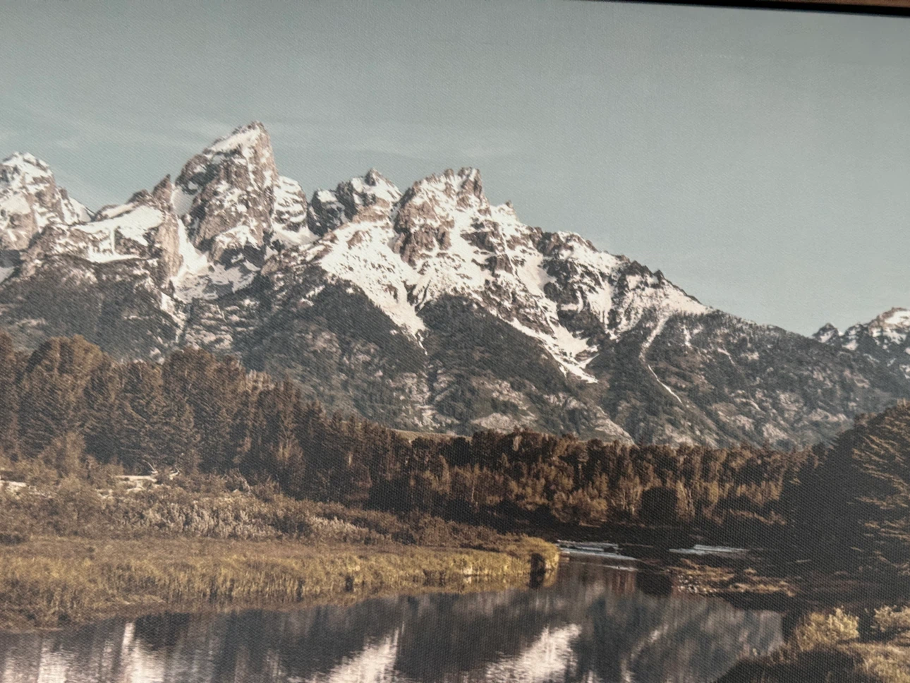 Framed large  Mountainscape Wall Art Canvas - photo 2