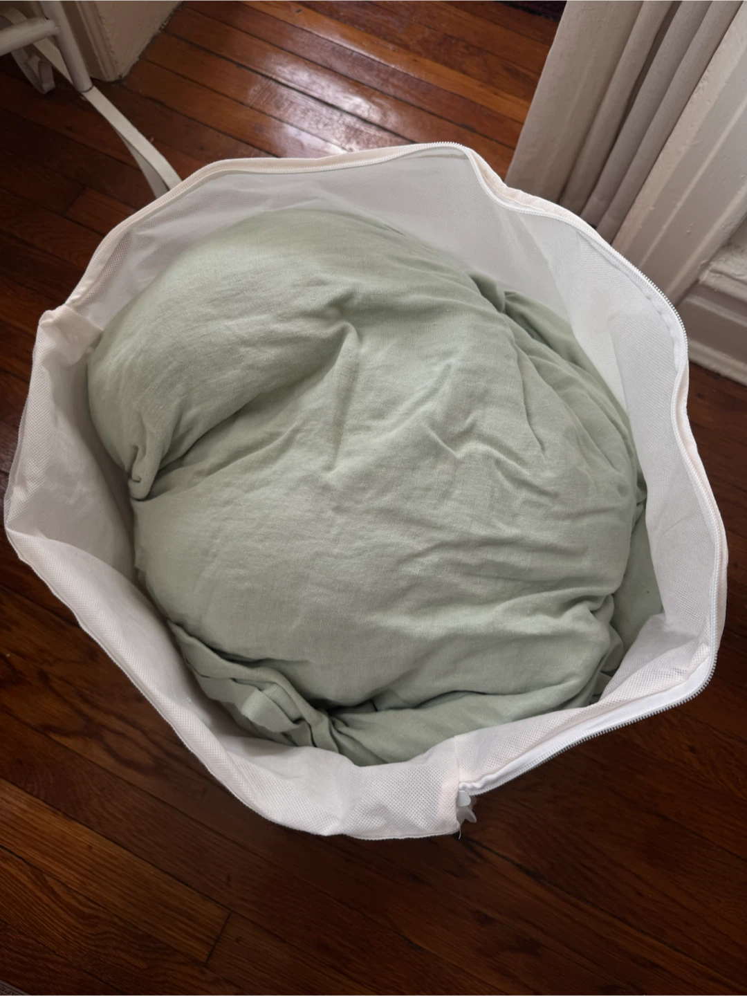 Magic Linen Sage Green Linen Queen Duvet Cover Set (with insert) - photo 2