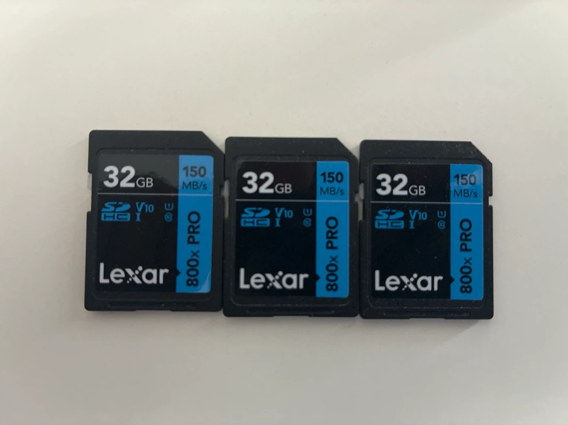 Lexar 32GB 800X Pro SD cards