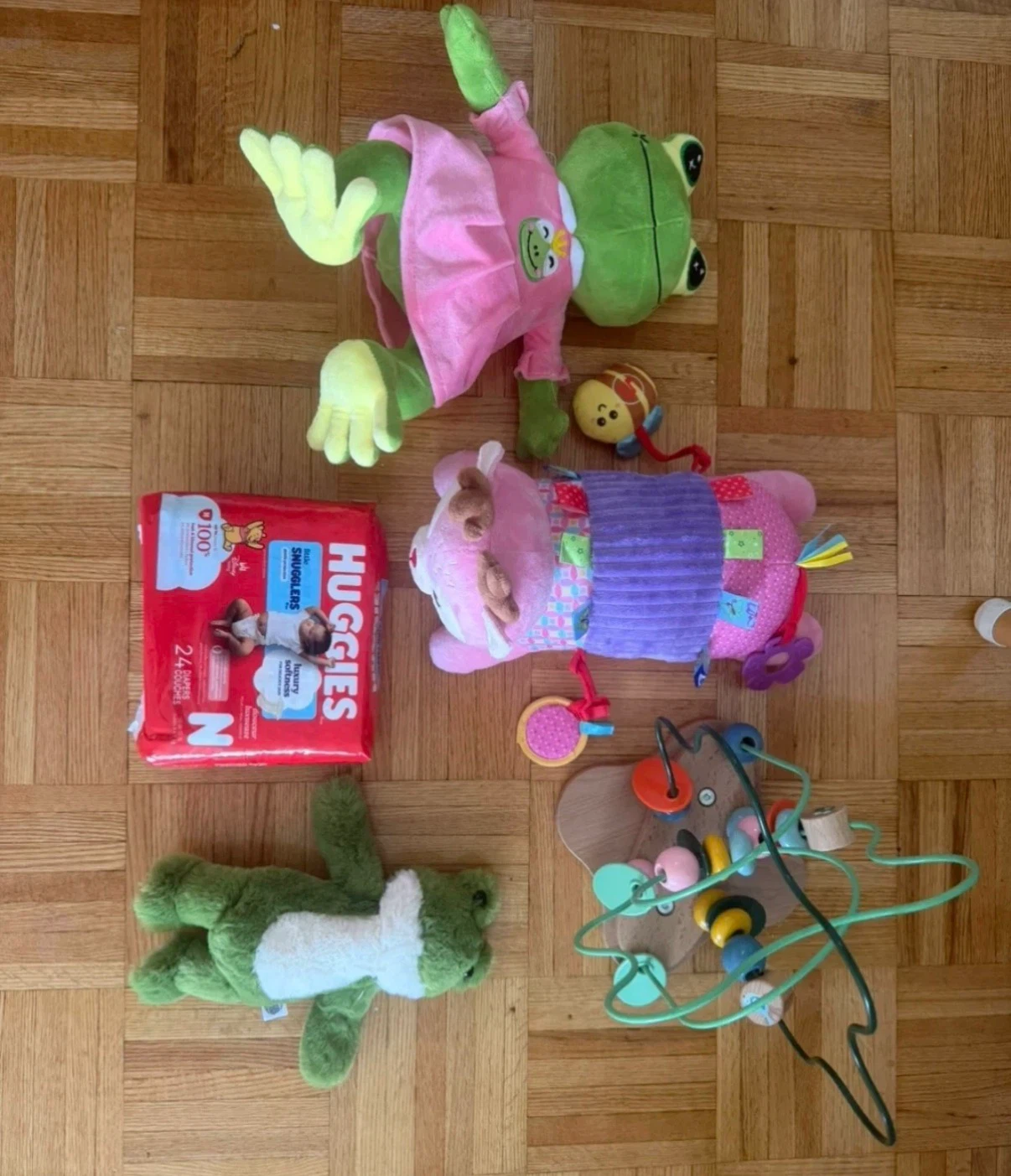 Diapers and toys