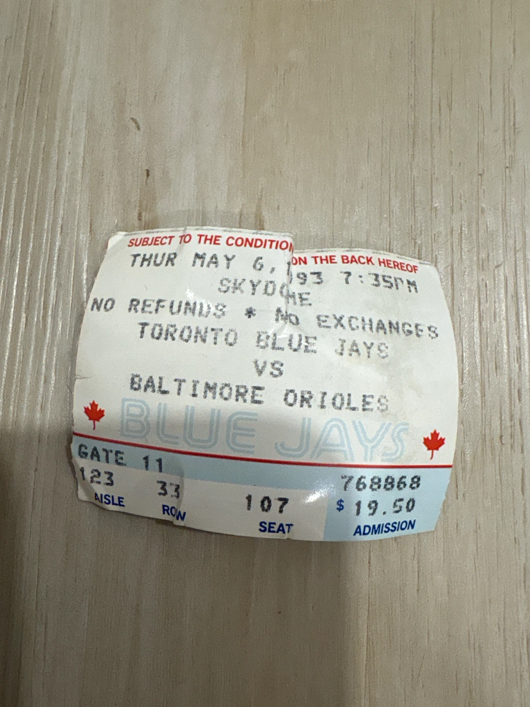 Toronto Blue Jays Game Ball plus ticket - photo 2