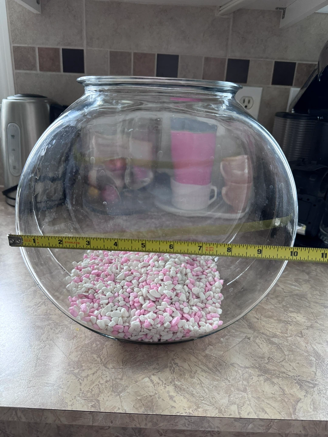 Large Round Glass Fish Bowl - photo 2