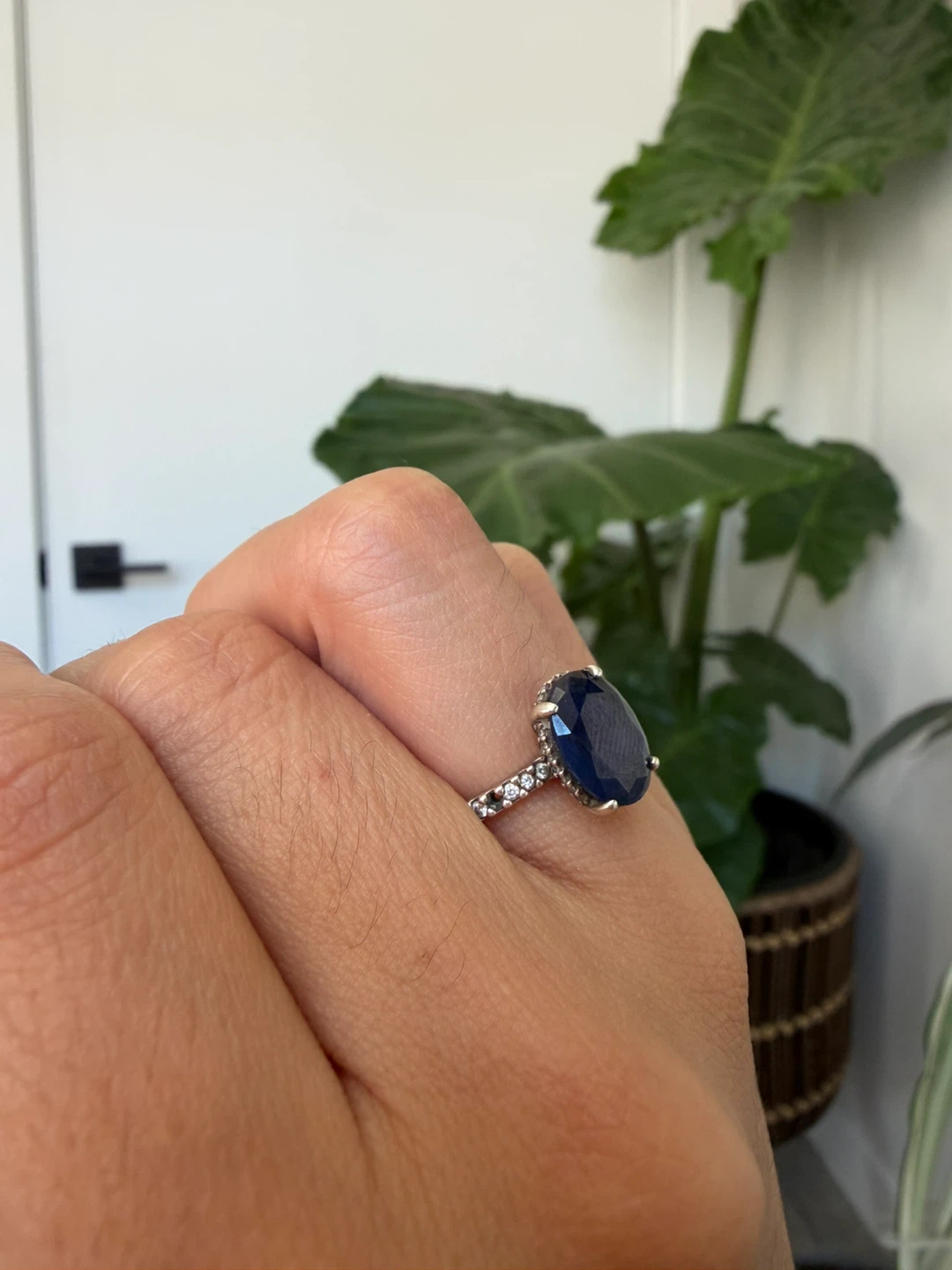 Pandora Blue Oval Ring