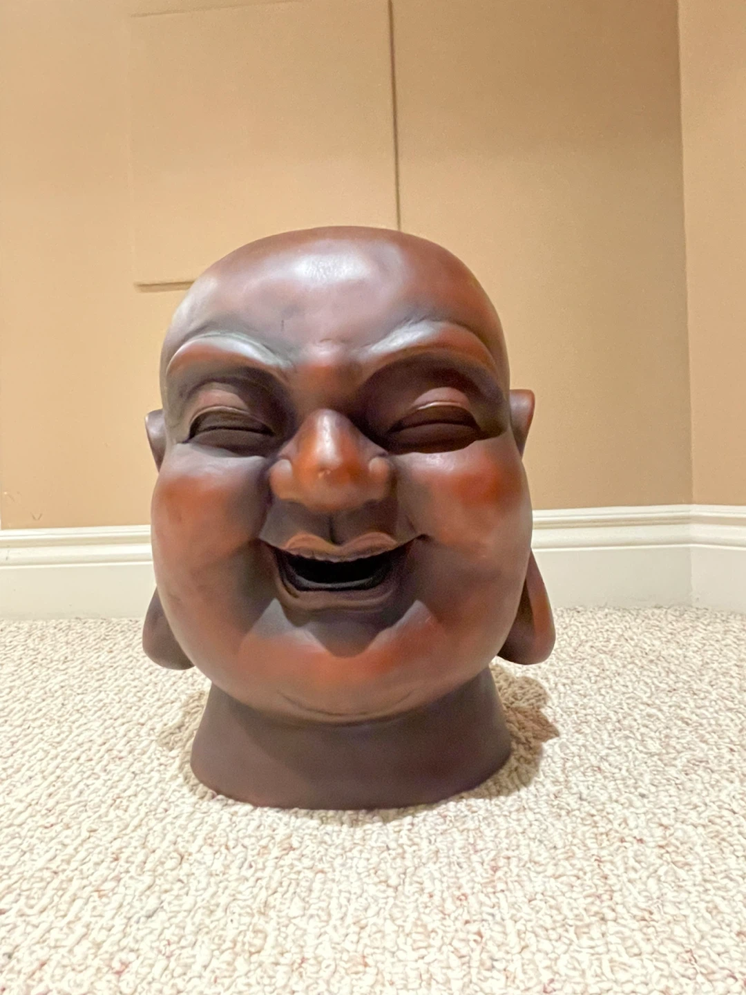 Decorative Laughing Buddha Head Statue