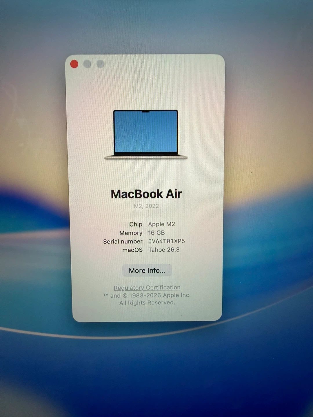 2022 MacBook Air M2 16GB RAM 256GB SSD MDM Bypassed - photo 3