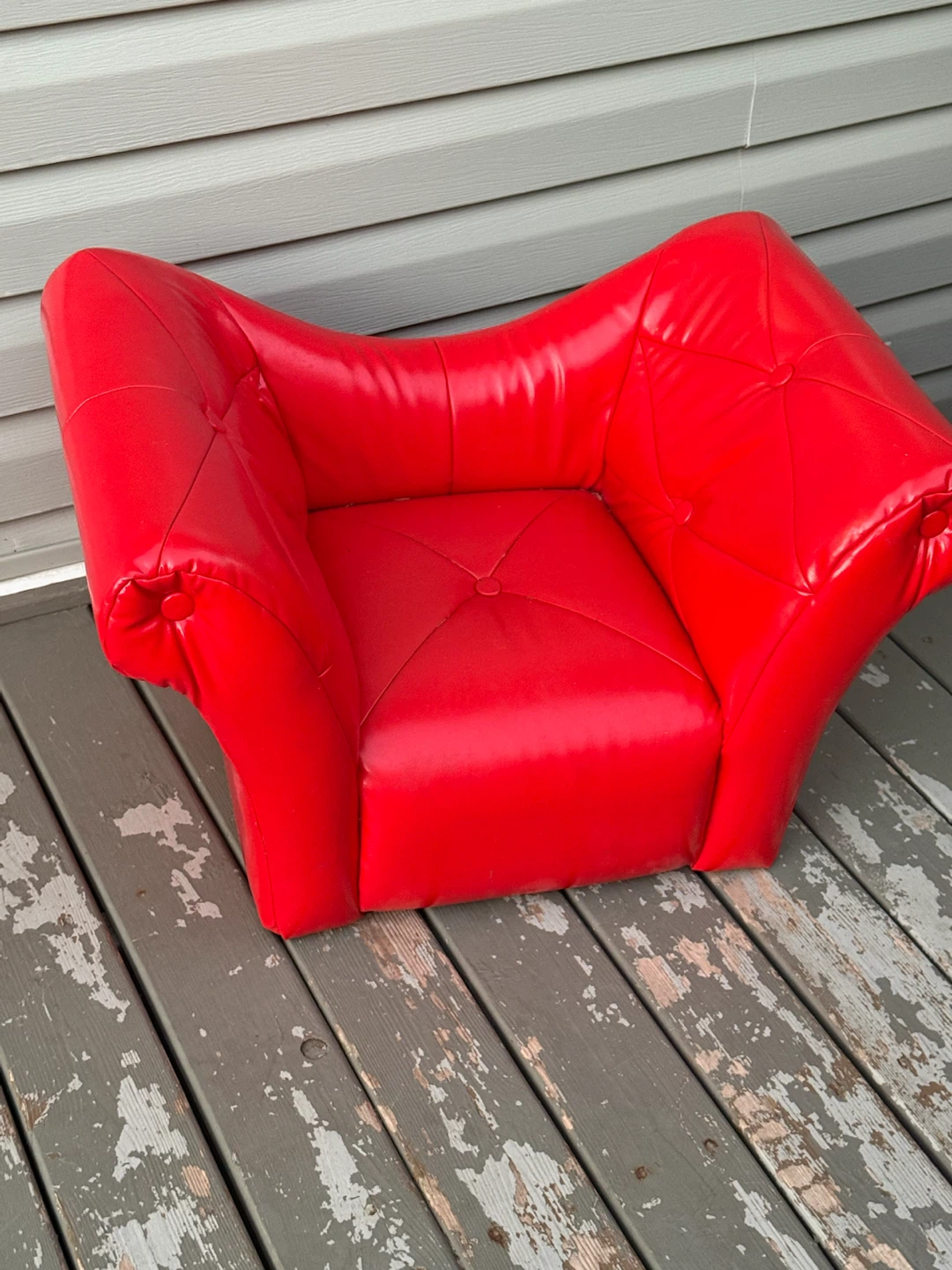 Red Children's Tufted Armchair