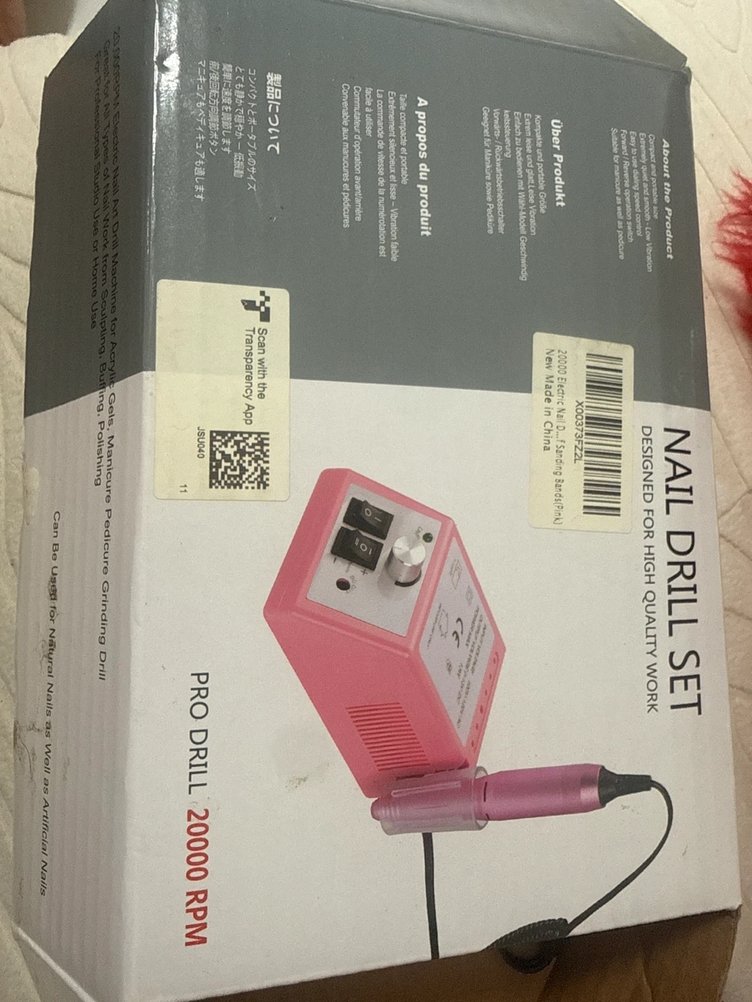 Pink Electric Nail Drill Set