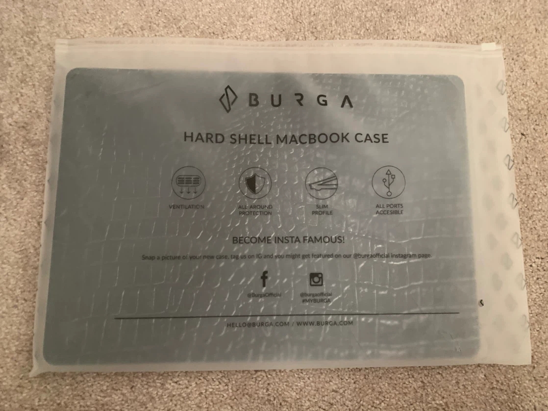 BURGA Hard Shell MacBook Case - 15/pro 15
