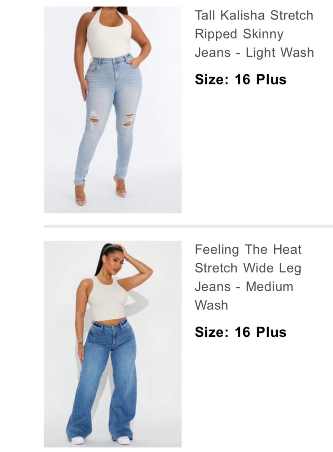 Fashion Nova Plus Size Jeans – 4 Pairs – NEW/UNWORN - photo 2