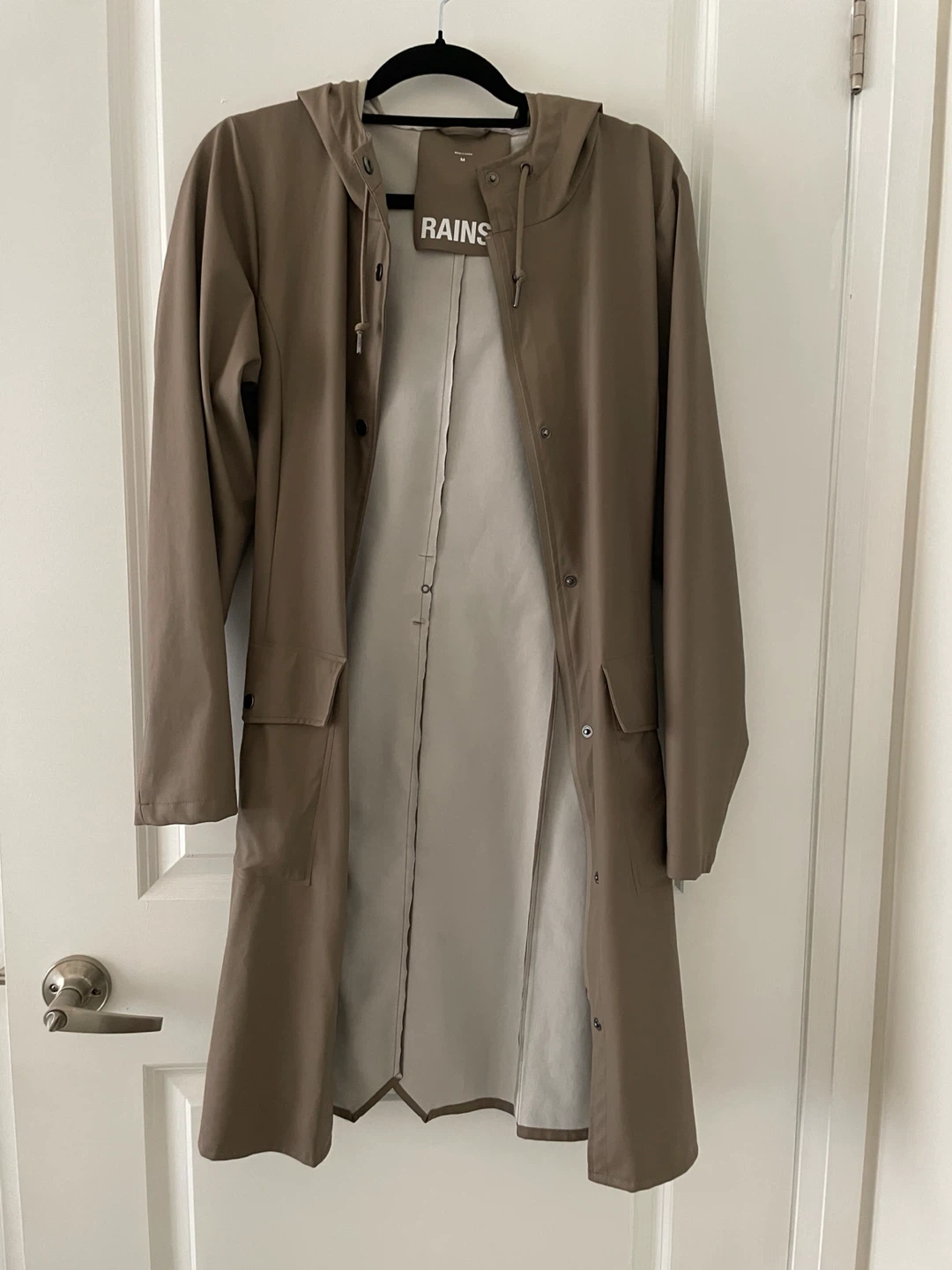 RAINS Women’s Waterproof Raincoat in Taupe - photo 3