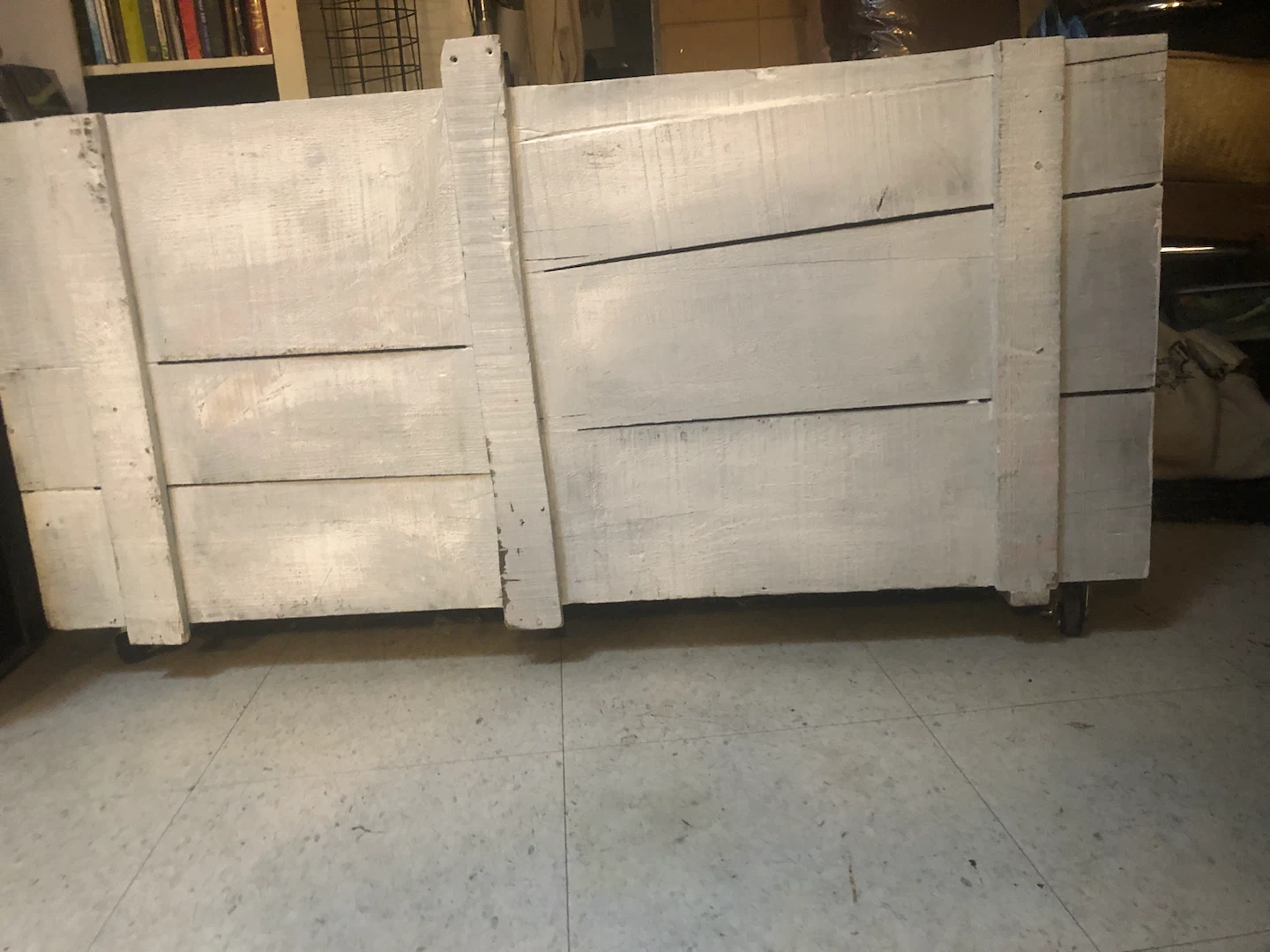Large Wooden Storage Crate on Wheels - photo 5