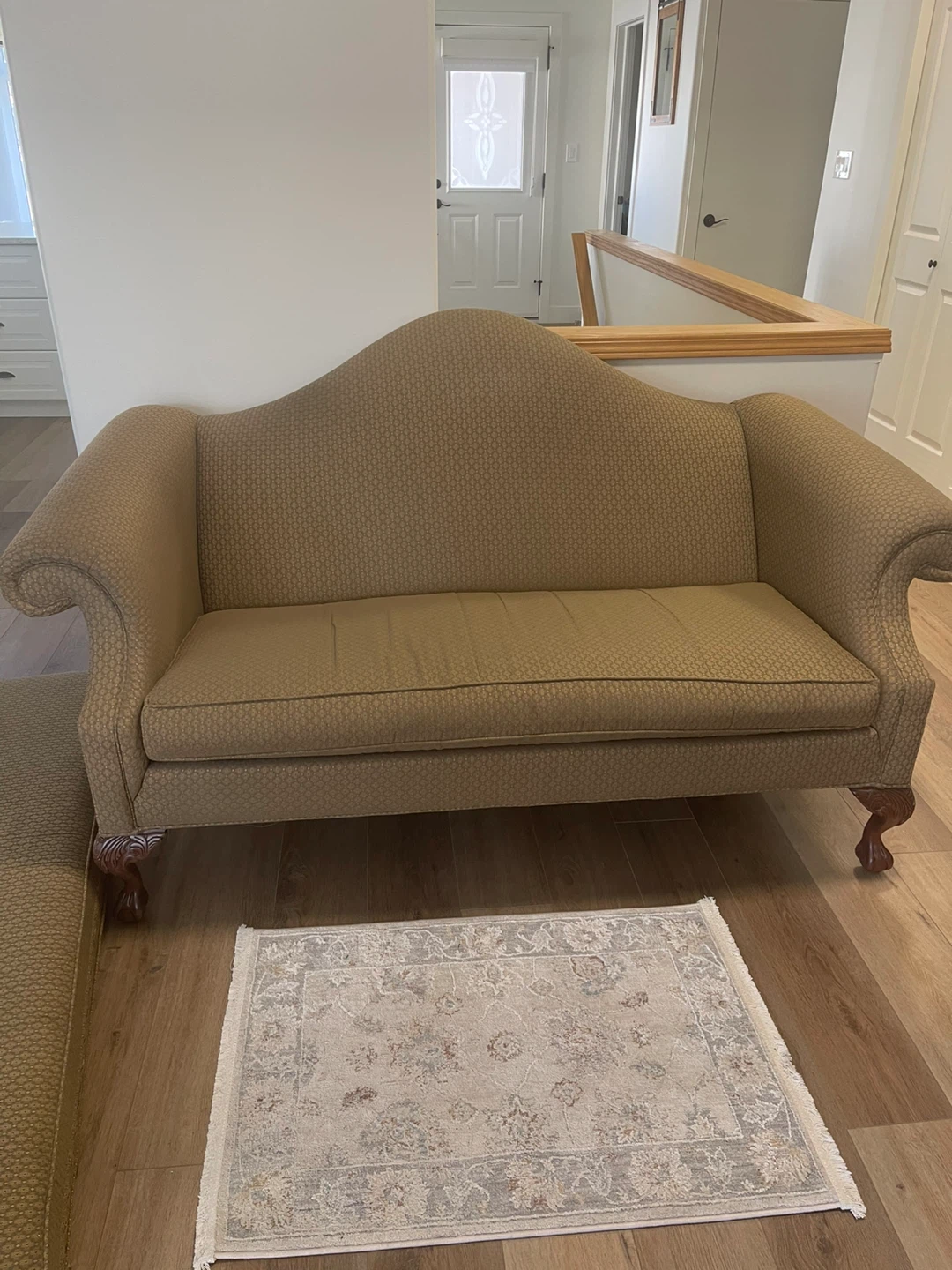 Ethan Allen Camelback Sofa and Love Seat