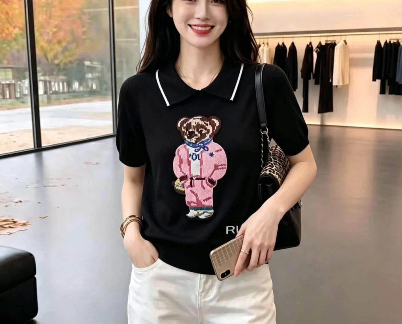 Ralph Lauren Bear Knit Polo Shirt