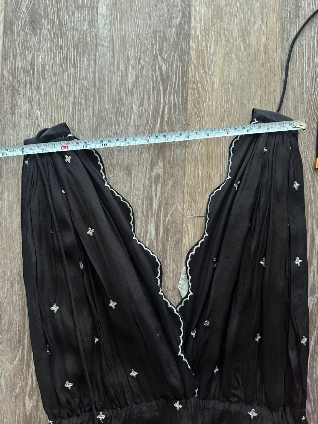 Guadalupe Black Embroidered Maxi Dress size L - photo 5