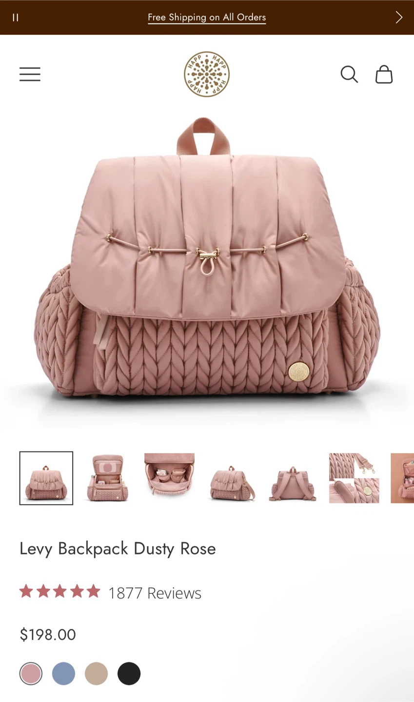 HAPP Levy Backpack in Dusty Rose
