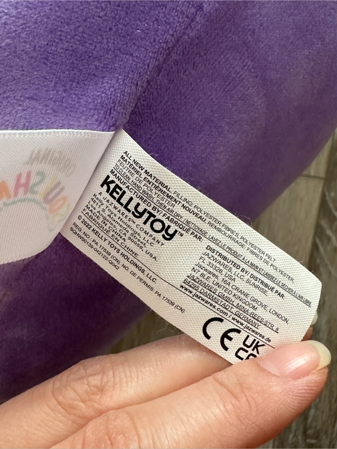 Squishmallows Purple Bat Plush Toy - photo 4