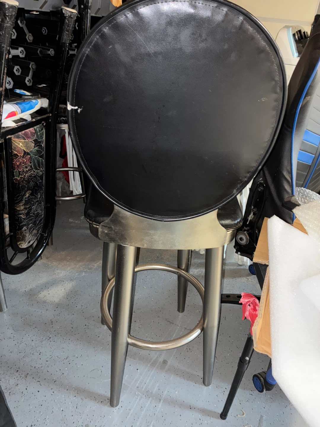 Black and Silver Bar Stool