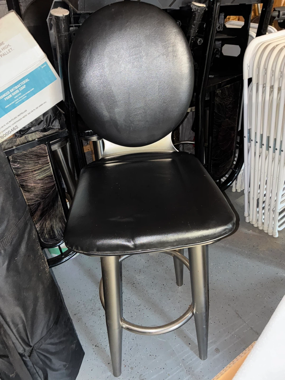 Black and Silver Bar Stool - photo 2