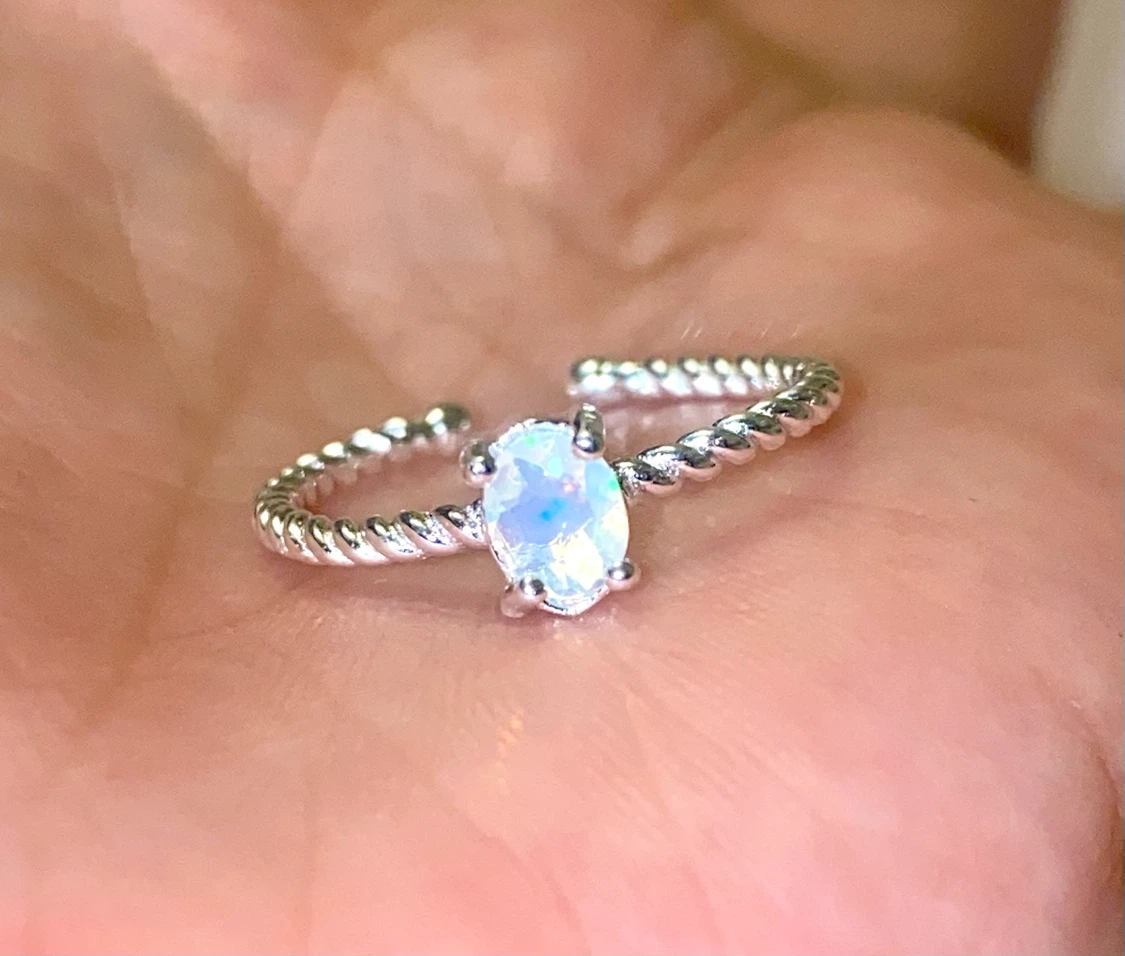 925 Sterling Silver Opal Ring