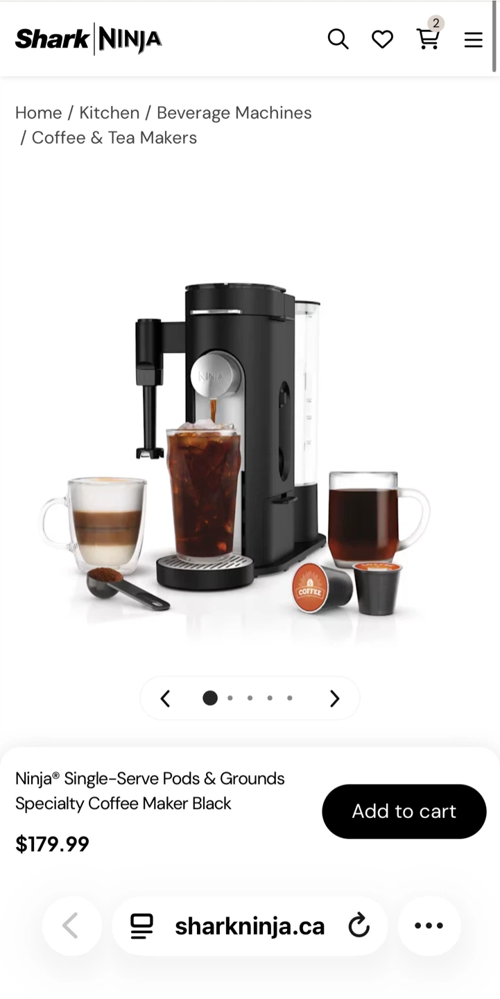 Ninja Single-Serve Pods & Grounds Specialty Coffee Maker