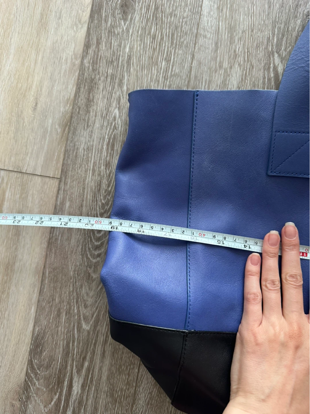 Sandqvist Leather Tote Bag blue&black - photo 4
