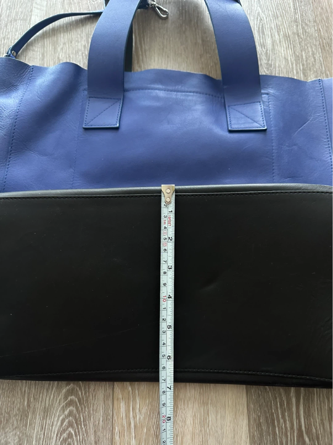 Sandqvist Leather Tote Bag blue&black - photo 5