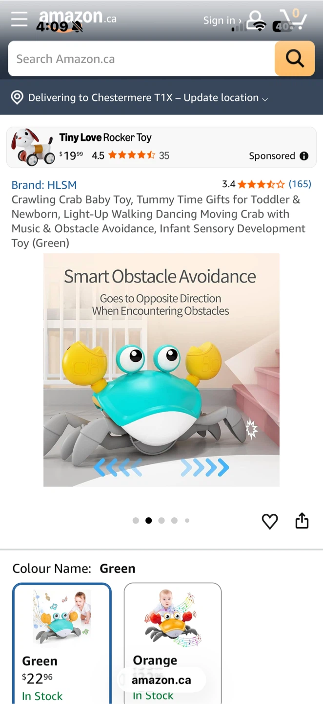 Crawling Crab Baby Toy