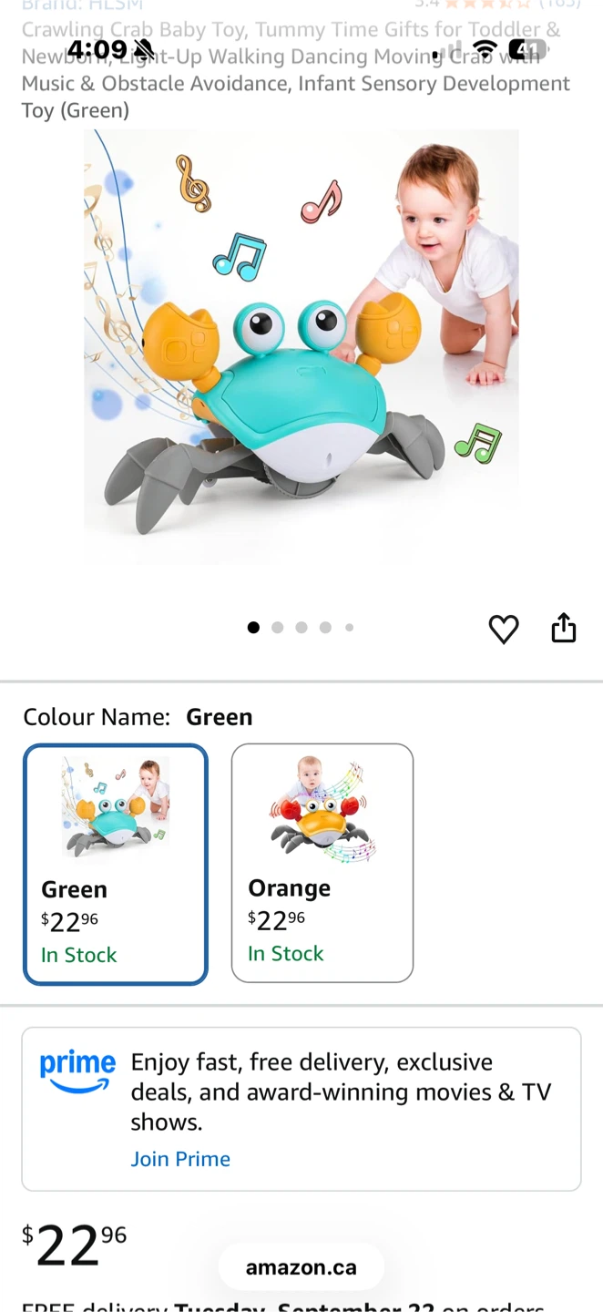 Crawling Crab Baby Toy - photo 2