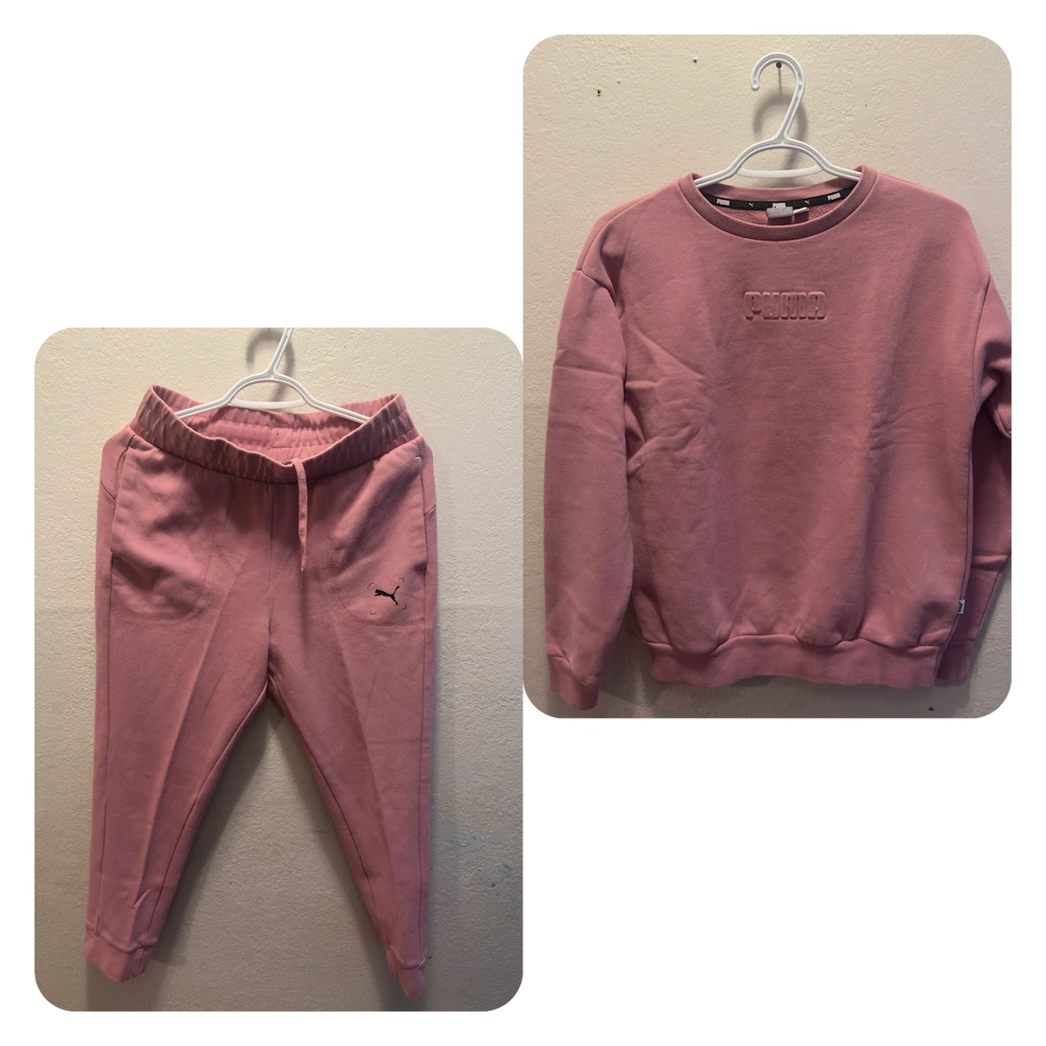Puma pink sweatshirt and pants set