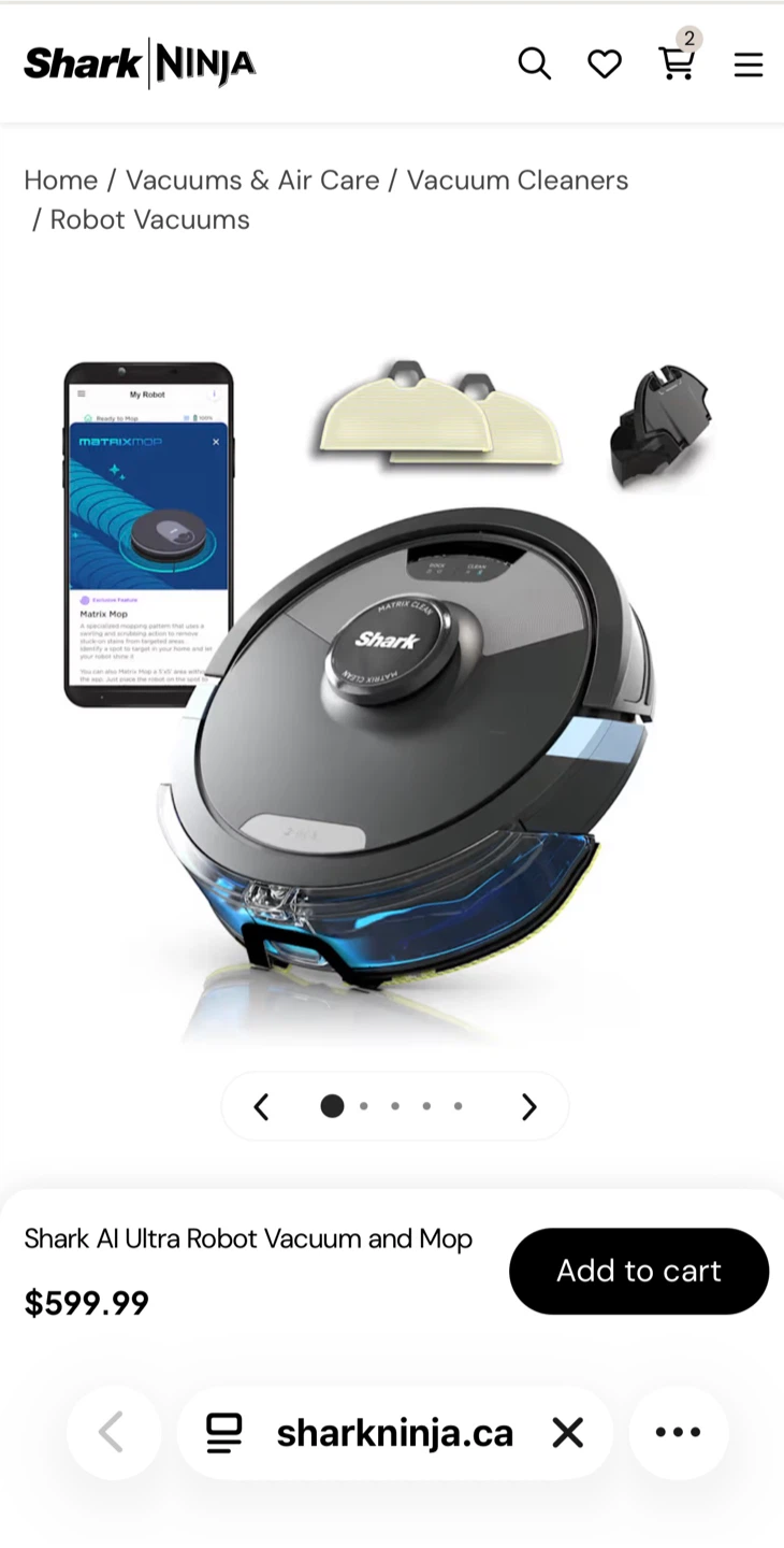 Shark AI Ultra Robot Vacuum and Mop