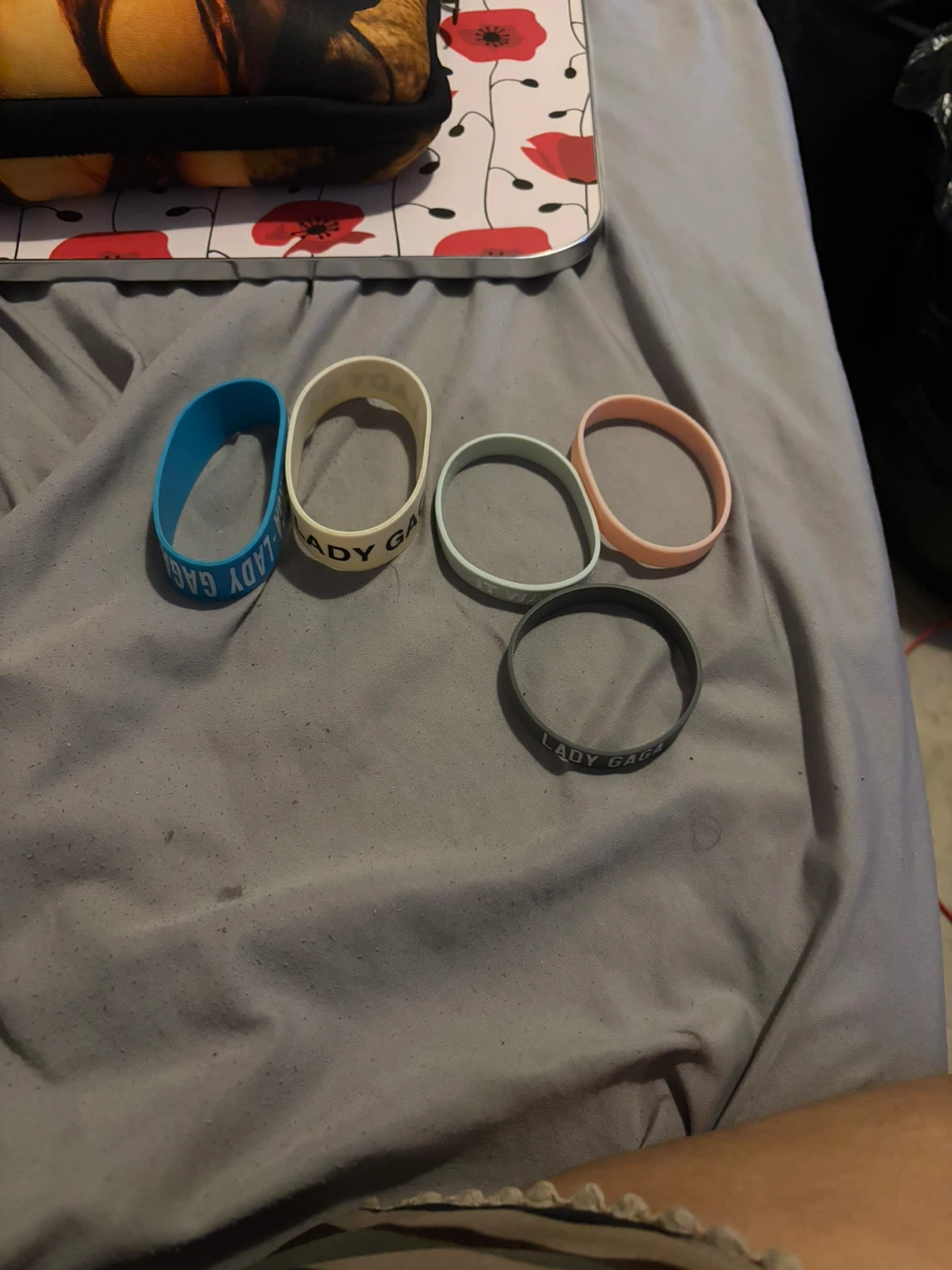 Set of 5 Lady Gaga Rubber Bracelets