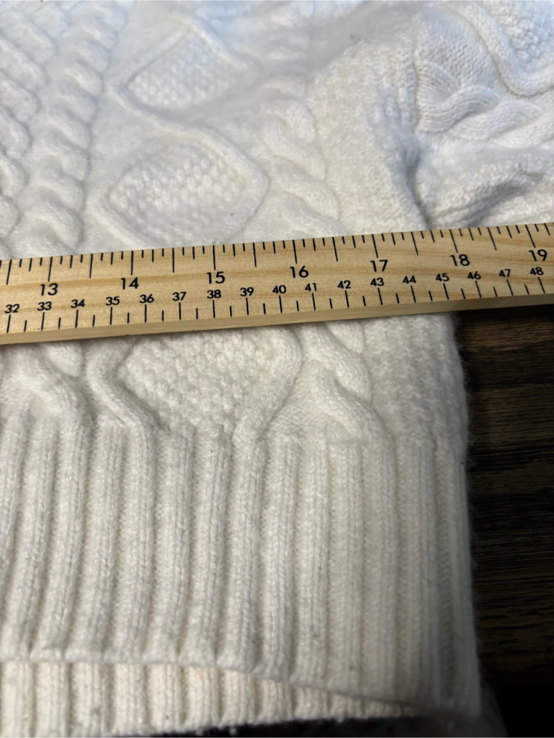 Sunday Best Cream Cable Knit Sweater 2XS - photo 5
