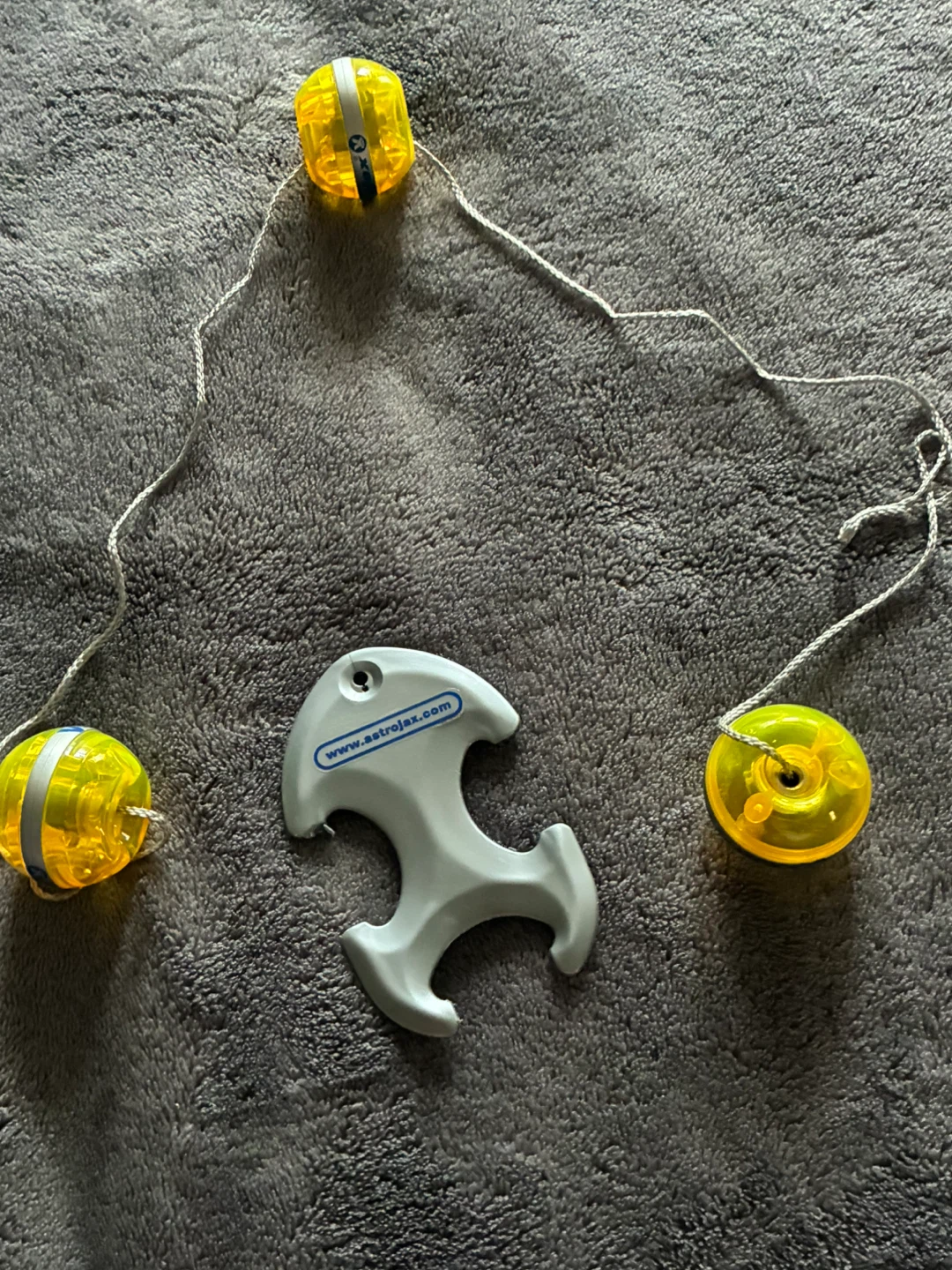 Vintage Astrojax V-Max Citrus Yellow Skill Toy Docking Station