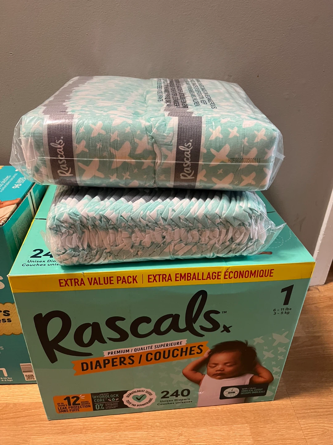 Rascals and Pampers Size 1 Diapers - photo 2