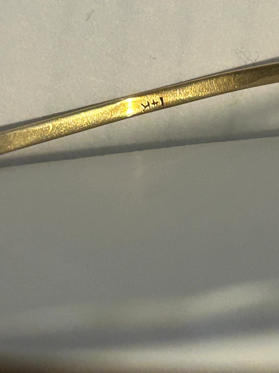 Real 14K Gold Bangle Bracelet