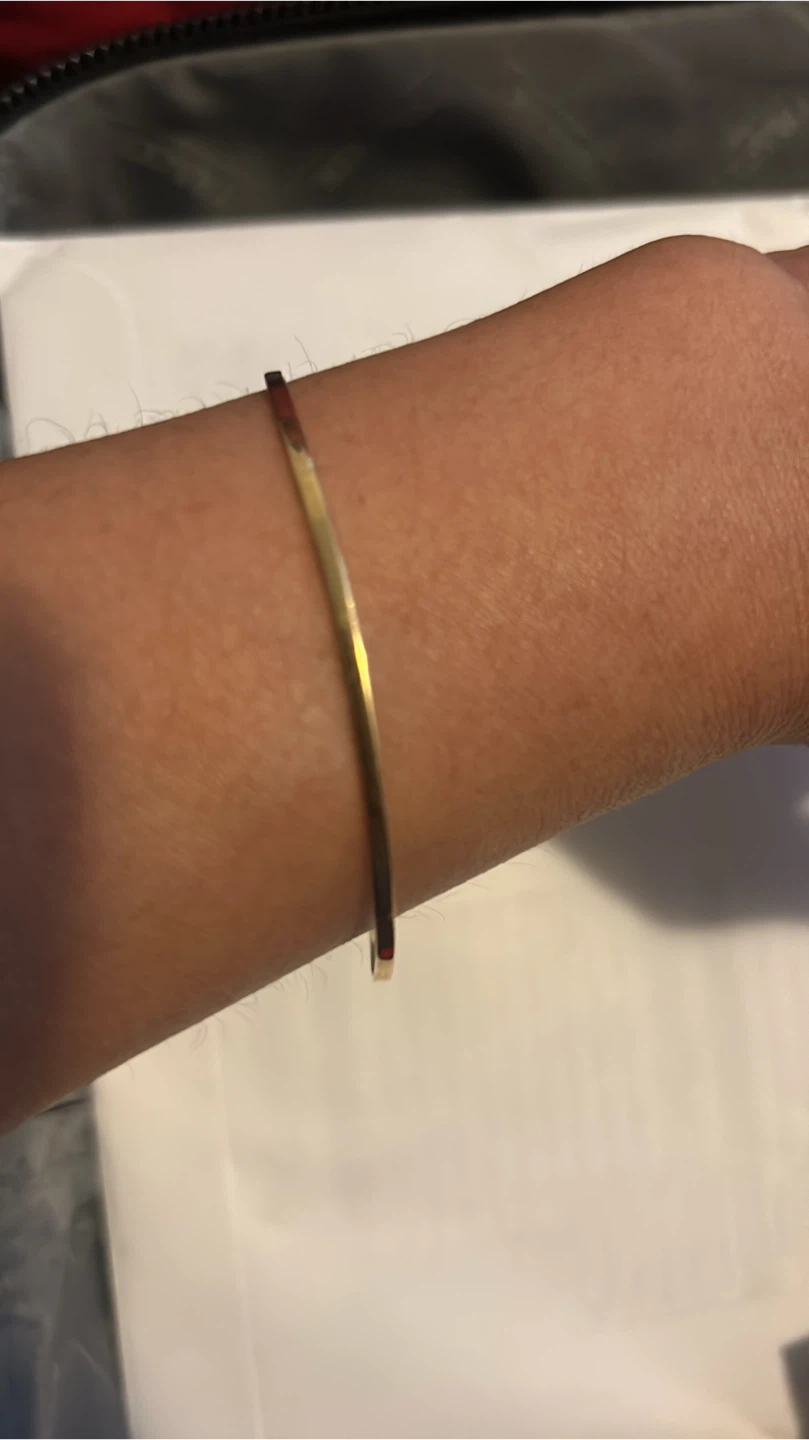 Real 14K Gold Bangle Bracelet - photo 2