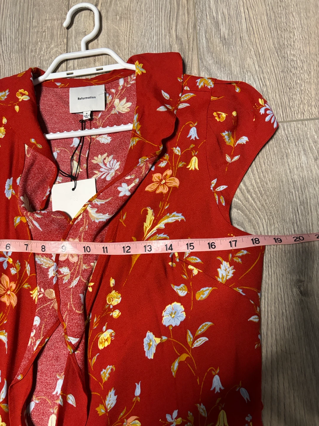 Reformation Floral Wrap Top